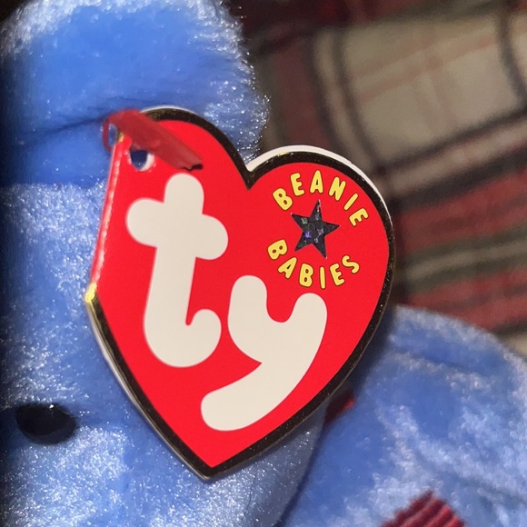 Ty Beanie Baby 2001 "America" Blue Rare Retired Errors Red Cross in memory 9/11 - Picture 4 of 10